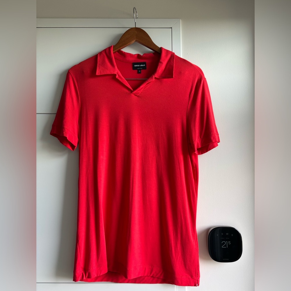 Giorgio Armani Polo Shirt – Red – EU 48 (US Medium) – Made in Italy – Mainline